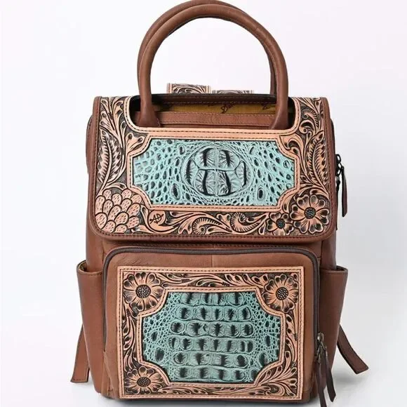 American Darling Backpack Genuine Western Leather Womens Bag Eleanor New - Picture 2 of 7